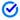 The image shows a graphic icon consisting of a blue checkmark inside a blue circle-1