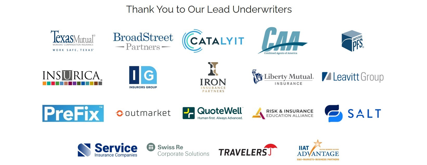 2026 Lead Underwriters